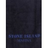 Terry beach towel with stone island marina print