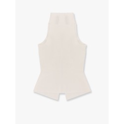 Ribbed knitted top with metal detail
