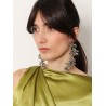 Long metal earrings