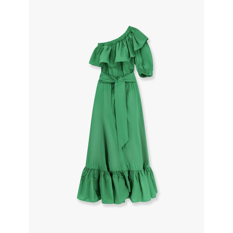 Violet one-shoulder long dress with ruffle