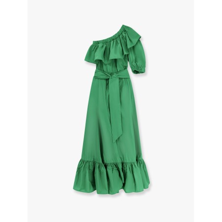 Violet one-shoulder long dress with ruffle