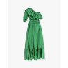 Violet one-shoulder long dress with ruffle