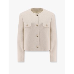 Blazer with metal buttons and lurex effect