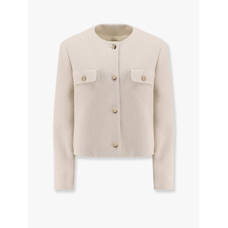 Blazer with metal buttons and lurex effect