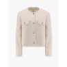 Blazer with metal buttons and lurex effect