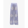 Gardenia cotton blend trouser with embroidery