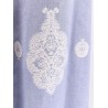 Gardenia cotton blend trouser with embroidery