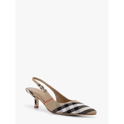 Cotton blend with metallic weave Birdie check slingback décolleté