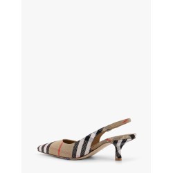 Cotton blend with metallic weave Birdie check slingback décolleté