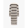 Striped cotton blend dress