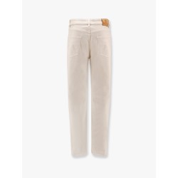 Cotton trouser with embroidered logo