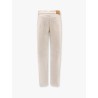 Cotton trouser with embroidered logo