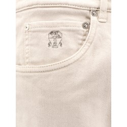 Cotton trouser with embroidered logo
