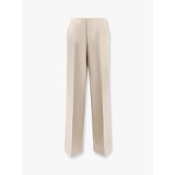 Satin trouser with wide leg