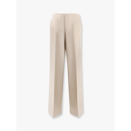 Satin trouser with wide leg