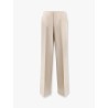 Satin trouser with wide leg