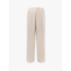 Satin trouser with wide leg