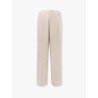Satin trouser with wide leg