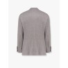 Double-breasted linen blazer