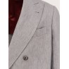 Double-breasted linen blazer