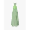 Flared satin long dress