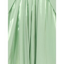 Flared satin long dress