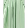 Flared satin long dress