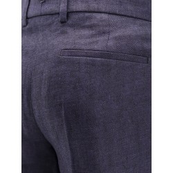 Linen pleated bermuda shorts