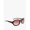 Gucci rosso ancora rounded sunglasses