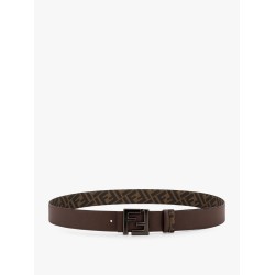 Reversible leather and ff fabric belt
