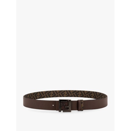 Reversible leather and ff fabric belt