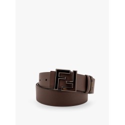 Reversible leather and ff fabric belt