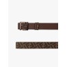 Reversible leather and ff fabric belt