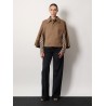 Cotton blend water-repellent twill cape with burberry check lining