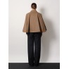 Cotton blend water-repellent twill cape with burberry check lining
