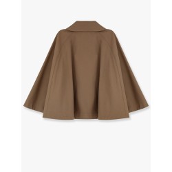 Cotton blend water-repellent twill cape with burberry check lining