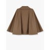 Cotton blend water-repellent twill cape with burberry check lining