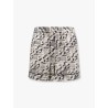 Silk shorts with pixelated logo print