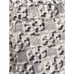 Silk shorts with pixelated logo print