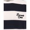 Striped cotton t-shirt with logo embroidery on the front