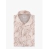 Linen slim fit shirt with all-over print