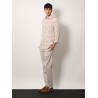 Linen slim fit shirt with all-over print