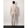 Linen slim fit shirt with all-over print