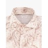 Linen slim fit shirt with all-over print