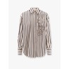 Striped cotton and silk shirt with embroidery