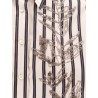 Striped cotton and silk shirt with embroidery