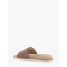 Suede slide with logo print