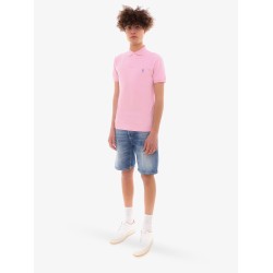 Cotton polo shirt with embroidered logo