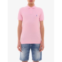 Cotton polo shirt with embroidered logo