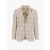 Silk blend blazer with iconic brooch